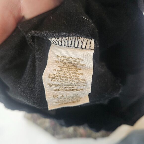 Y2K VTG Free People Sz M Festival Tube Top Black Floral Sheer Summer Whimseygoth - Picture 4 of 6